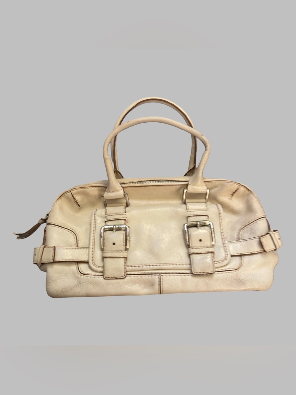 MICHAEL KORS Y2K Cream Leather Satchel Handbag
